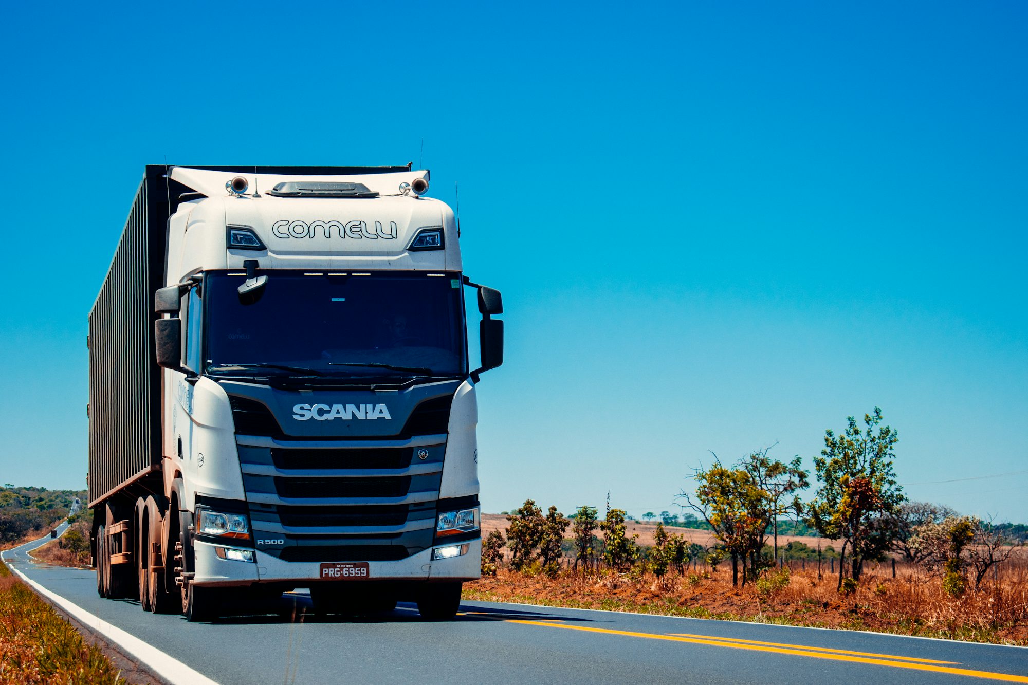 Heavy-duty truck on the highway